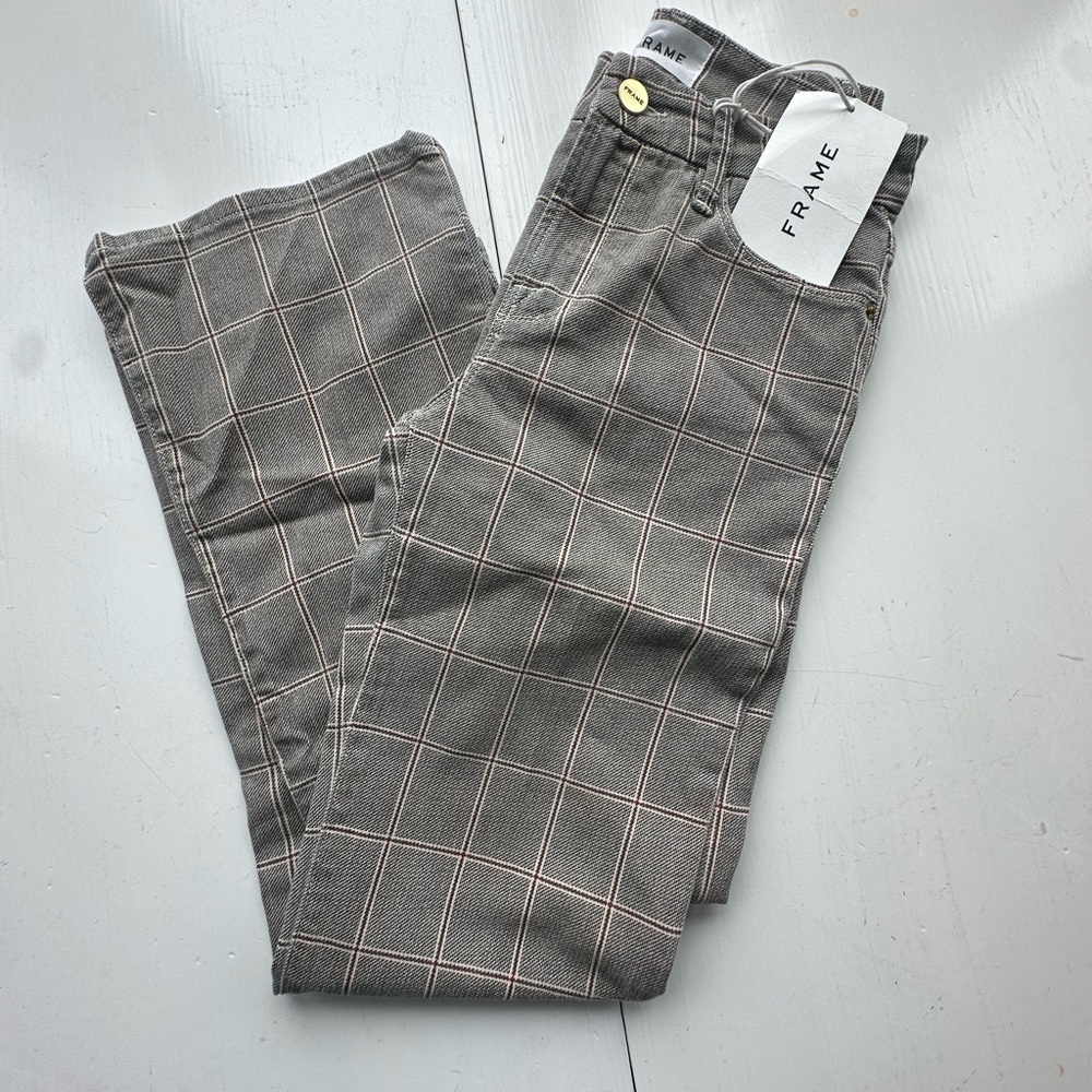 Frame Gray Plaid Pants